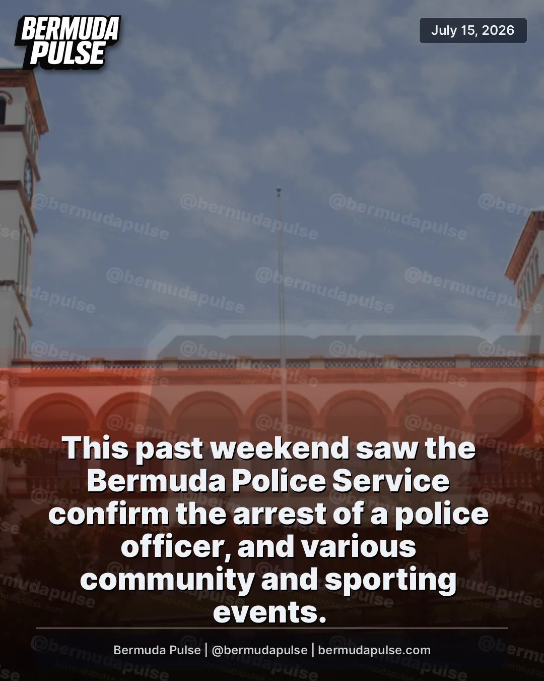 This past weekend saw the Bermuda Police Service confirm the arrest of a police officer, and various community and sporting events.