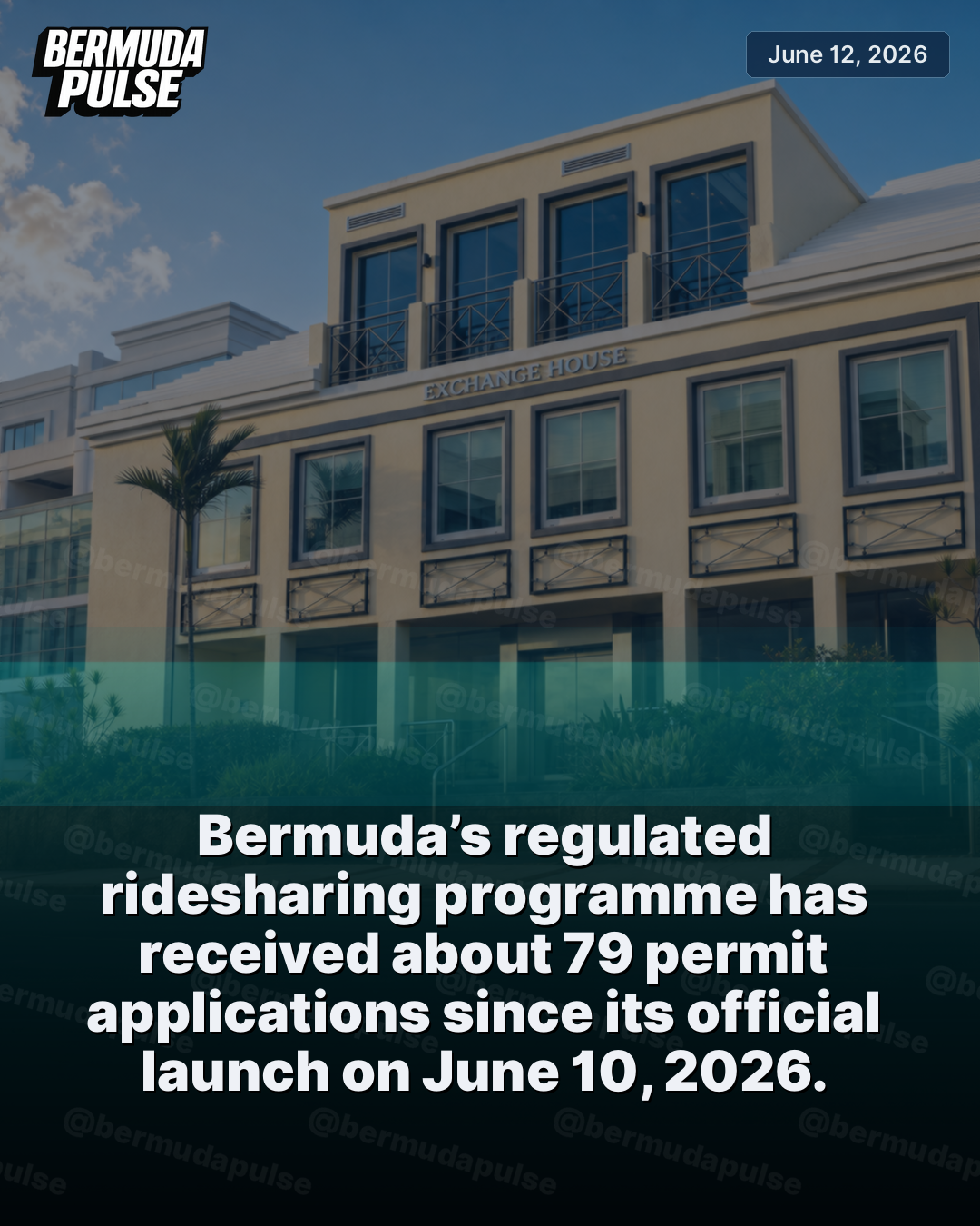 Bermuda’s regulated ridesharing programme has received about 79 permit applications since its official launch on June 10, 2026. The Transport Control Department has approved about 19 applicants, with 17 completing payments for permits, plates, decals and operator badges.