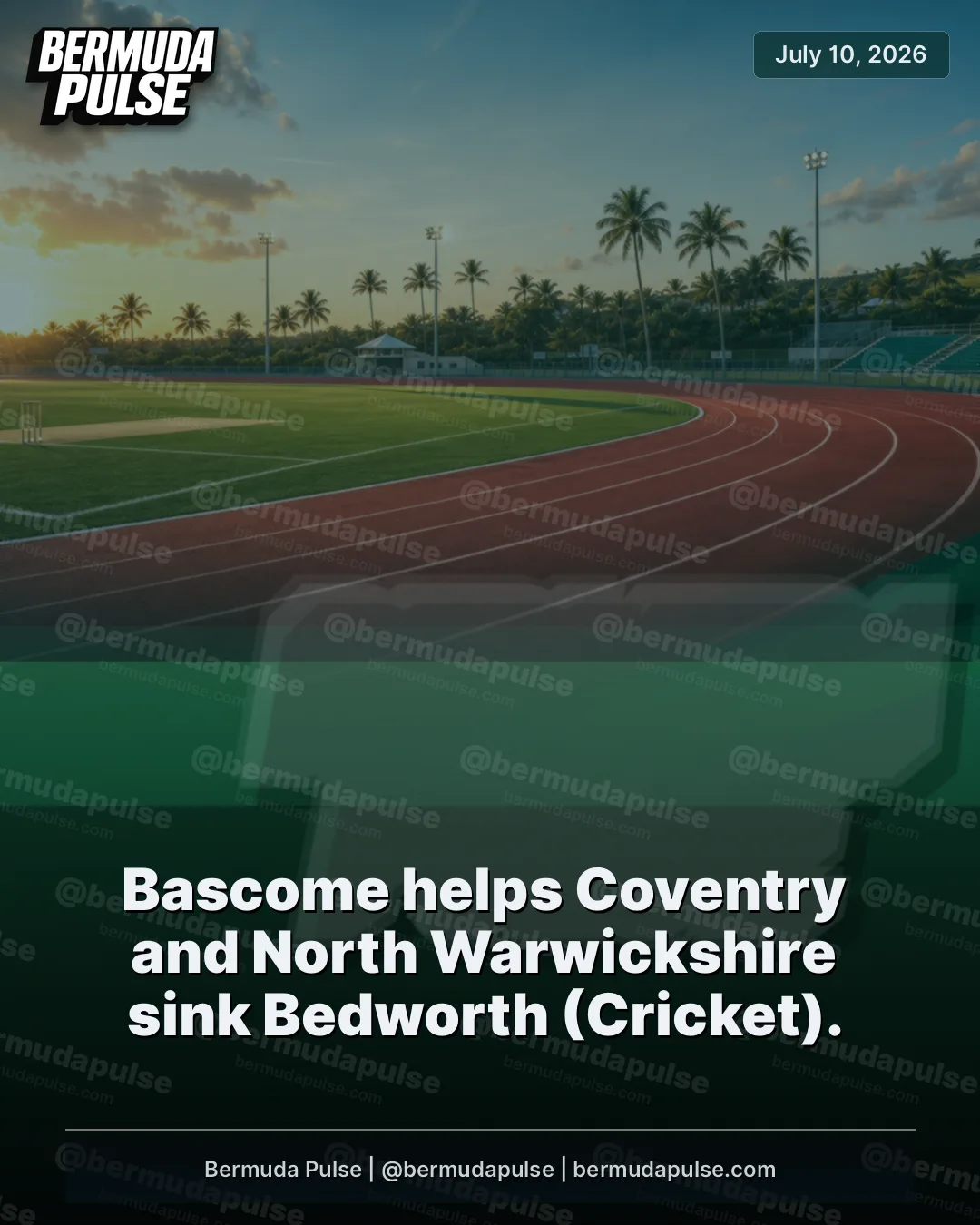 Bascome helps Coventry and North Warwickshire sink Bedworth (Cricket). An outstanding all-round display from Akshaykumar Patel proved to be the difference as the hosts dominated the local encounter from the outset.