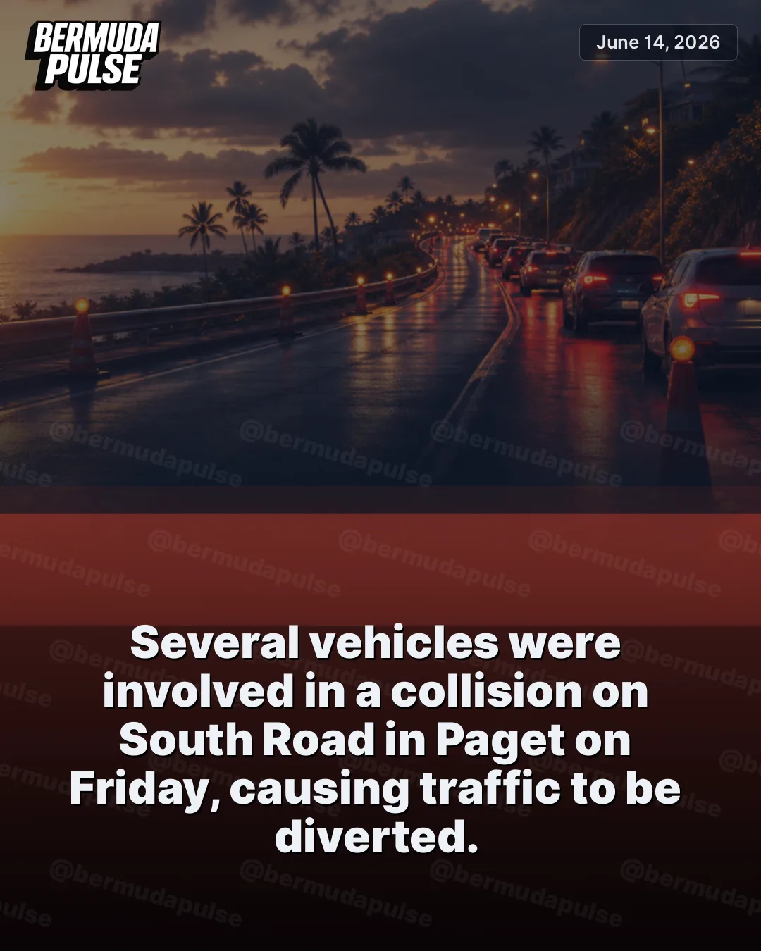 BREAKING: Several vehicles were involved in a collision on South Road in Paget on Friday, causing traffic to be diverted.