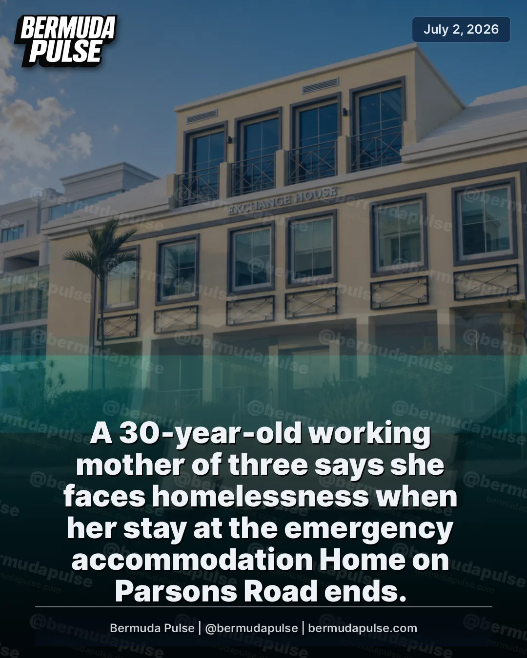 A 30-year-old working mother of three says she faces homelessness when her stay at the emergency accommodation Home on Parsons Road ends.