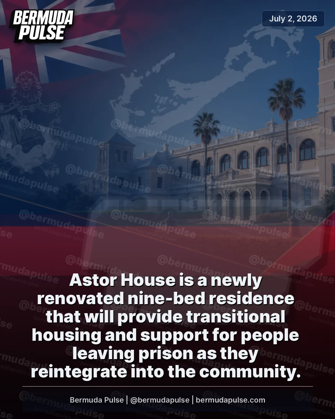 Astor House is a newly renovated nine-bed residence that will provide transitional housing and support for people leaving prison as they reintegrate into the community. Attorney-General and Minister of Justice Kim Wilkerson announced the project in the Senate on July 1.