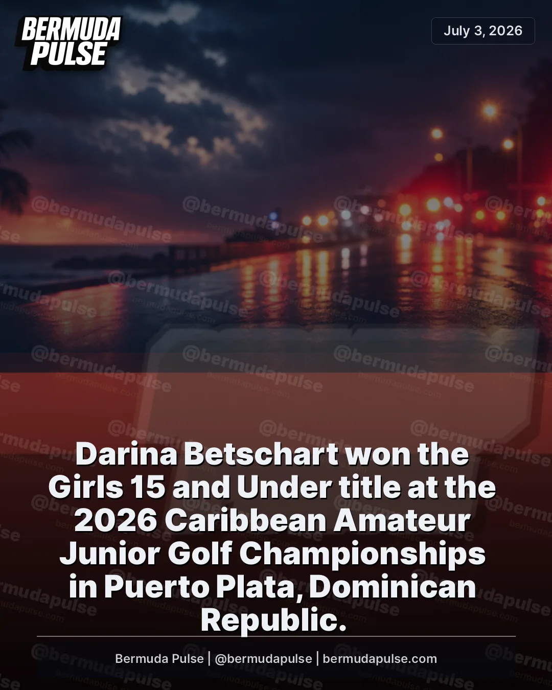 Darina Betschart won the Girls 15 and Under title at the 2026 Caribbean Amateur Junior Golf Championships in Puerto Plata, Dominican Republic.