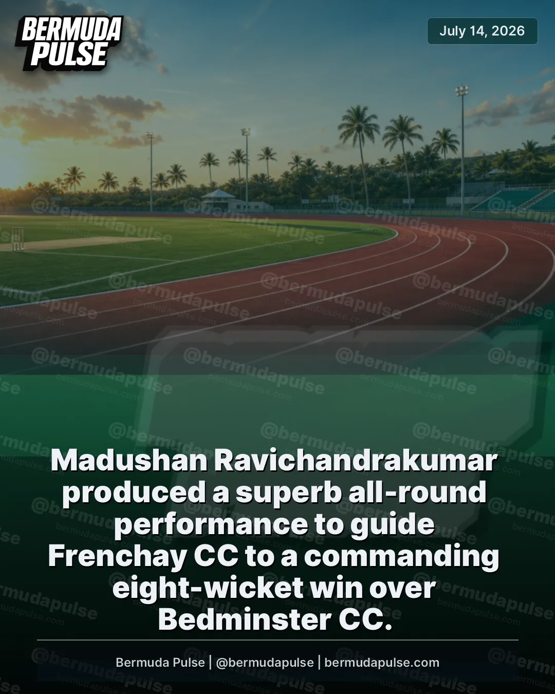 Madushan Ravichandrakumar produced a superb all-round performance to guide Frenchay CC to a commanding eight-wicket win over Bedminster CC.