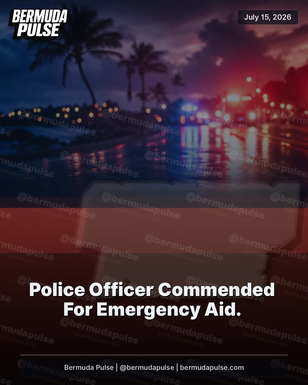 Police Officer Commended For Emergency Aid.