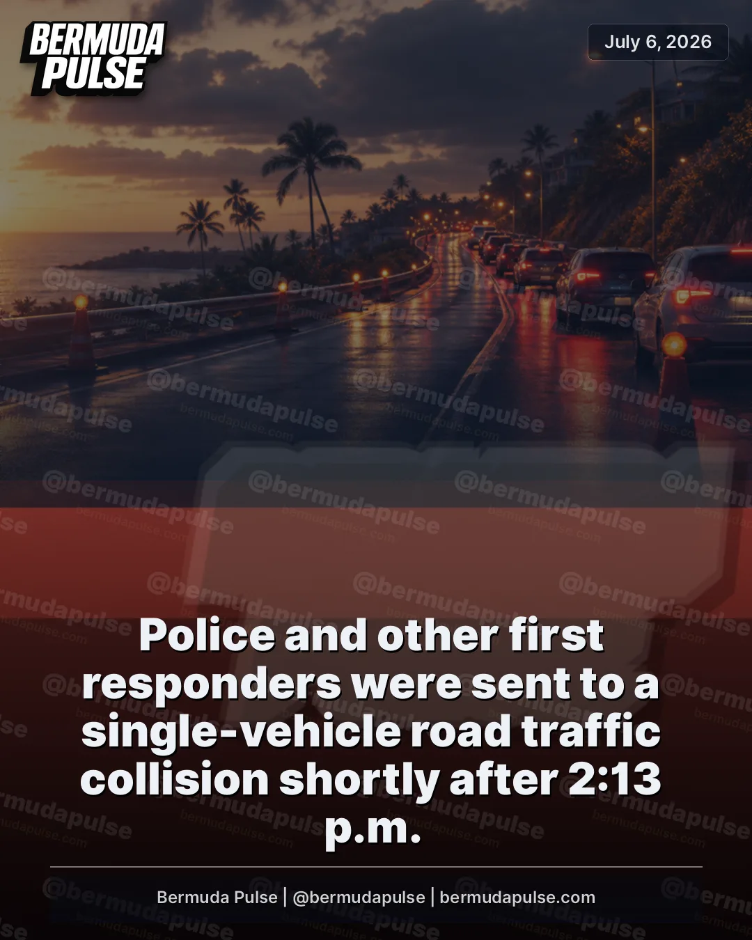 BREAKING: Police and other first responders were sent to a single-vehicle road traffic collision shortly after 2:13 p.m.
