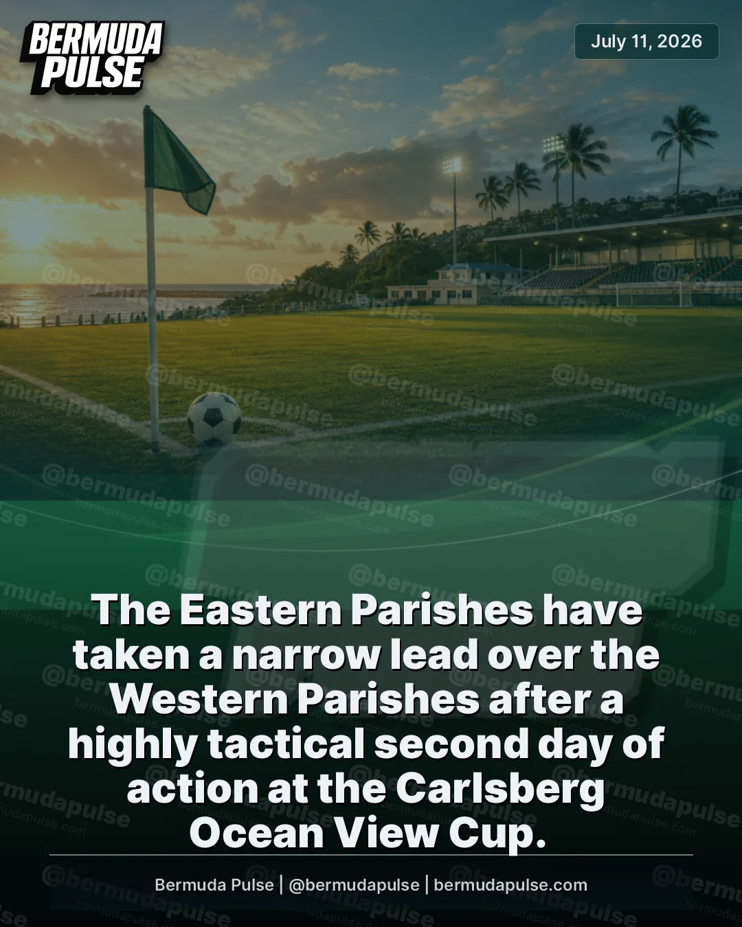 The Eastern Parishes have taken a narrow lead over the Western Parishes after a highly tactical second day of action at the Carlsberg Ocean View Cup.
